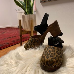 Lotta’s from Stockholm Leopard High-wood Clog